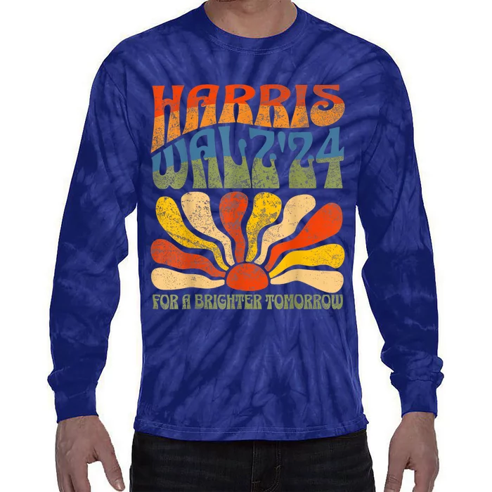 Harris Waltz For A Brighter Tomorrow Kamala Harris Waltz Tie-Dye Long Sleeve Shirt