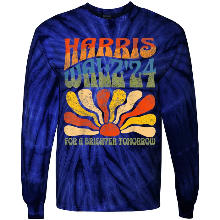 Harris Waltz For A Brighter Tomorrow Kamala Harris Waltz Tie-Dye Long Sleeve Shirt