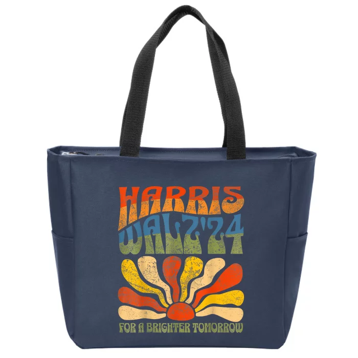 Harris Waltz For A Brighter Tomorrow Kamala Harris Waltz Zip Tote Bag