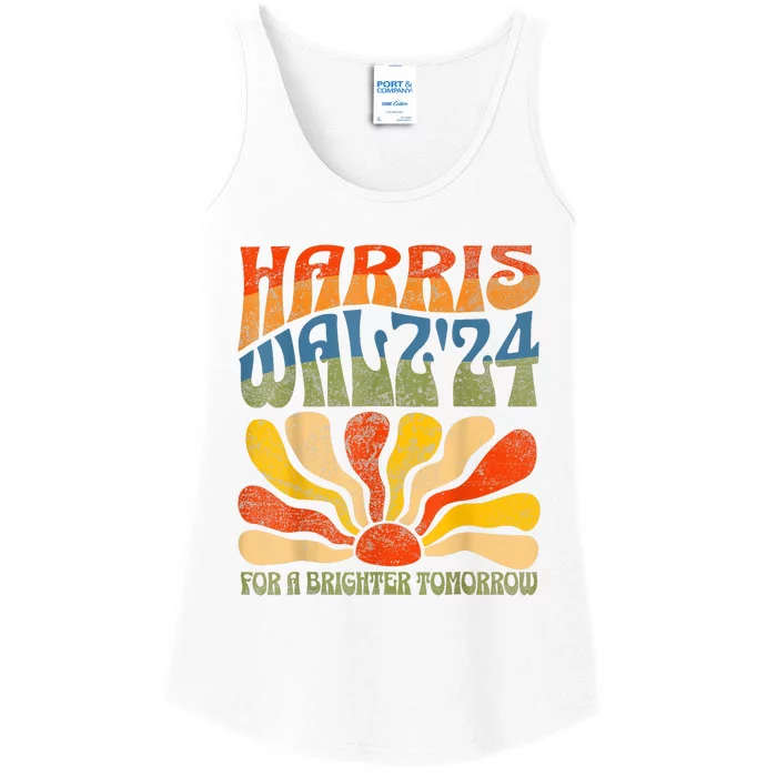 Harris Waltz For A Brighter Tomorrow Kamala Harris Waltz Ladies Essential Tank