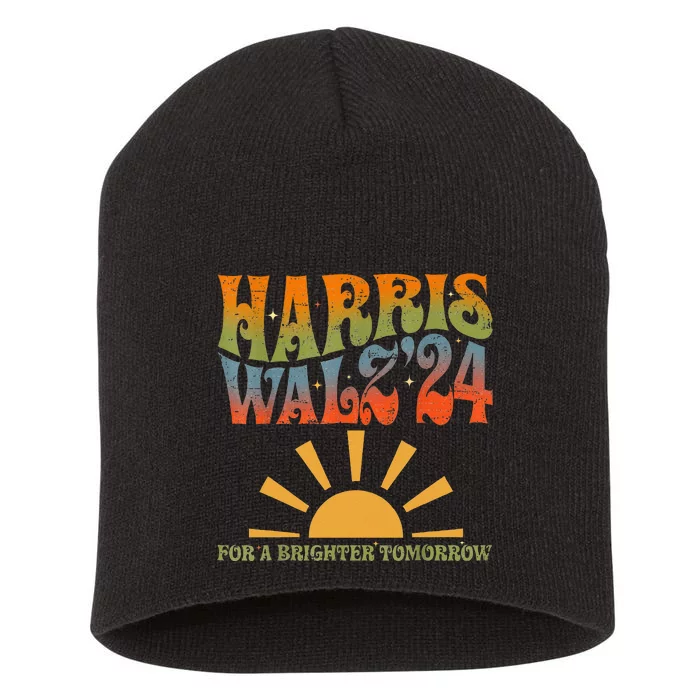 Harris Walz For A Brighter Tomorrow Kamala Harris Walz 2024 Short Acrylic Beanie