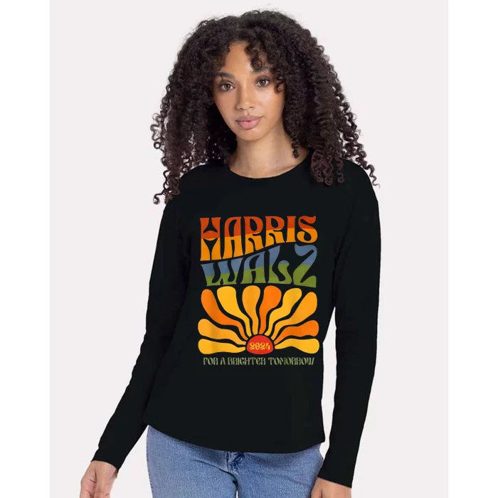 Harris Waltz For A Brighter Tomorrow Boho Aesthetic Womens Cotton Relaxed Long Sleeve T-Shirt