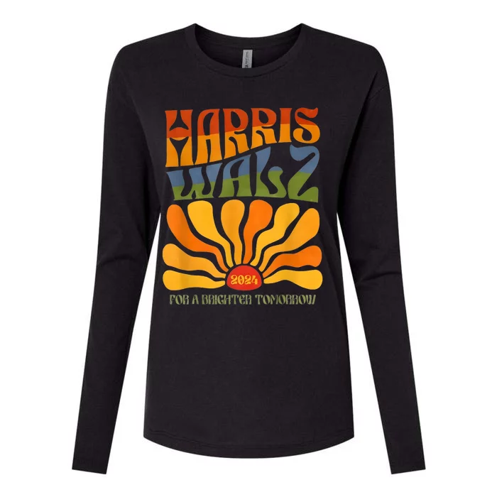 Harris Waltz For A Brighter Tomorrow Boho Aesthetic Womens Cotton Relaxed Long Sleeve T-Shirt