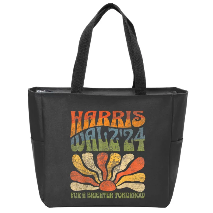 Harris Waltz For A Brighter Tomorrow Kamala Harris Waltz Zip Tote Bag