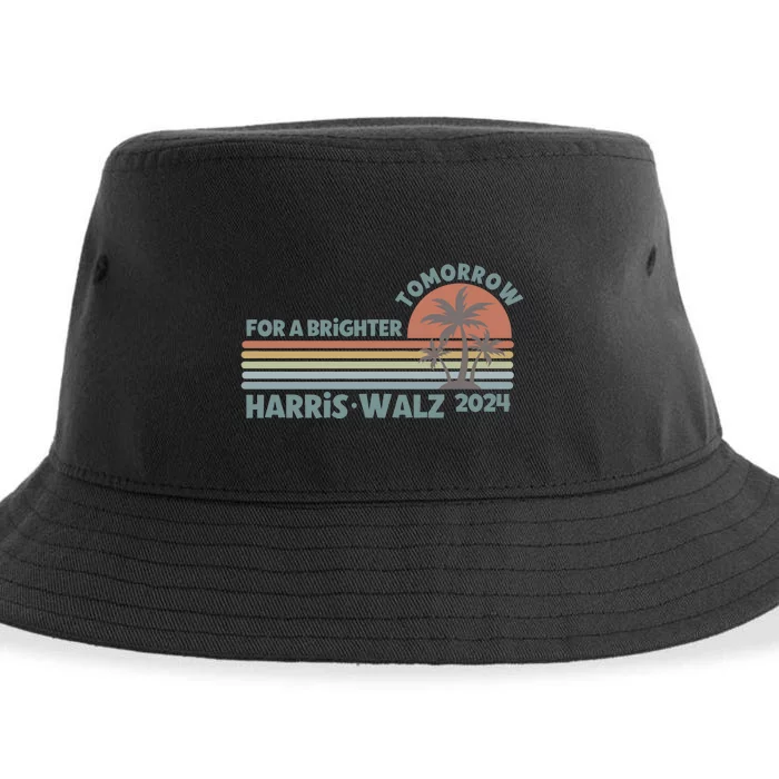 Harris Walz For A Brighter Tomorrow Sustainable Bucket Hat