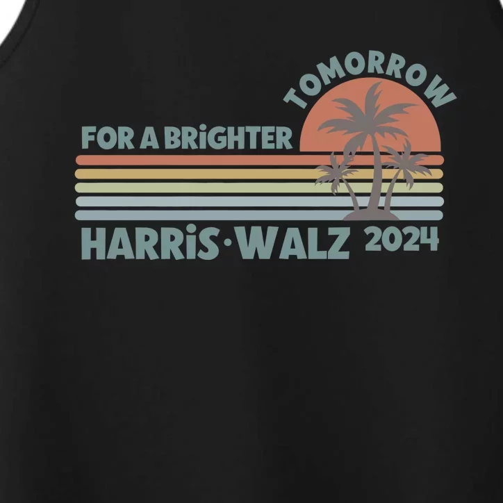 Harris Walz For A Brighter Tomorrow Performance Tank