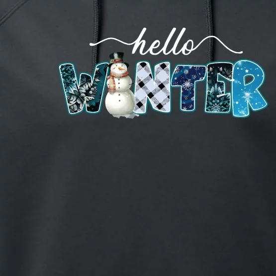 Hello Winter Finally Winter Season Christmas Performance Fleece Hoodie