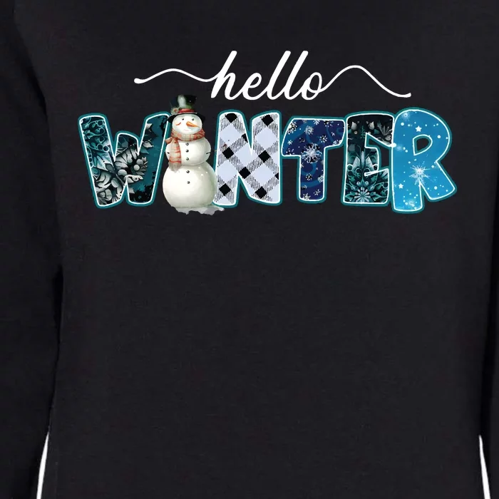 Hello Winter Finally Winter Season Christmas Womens California Wash Sweatshirt