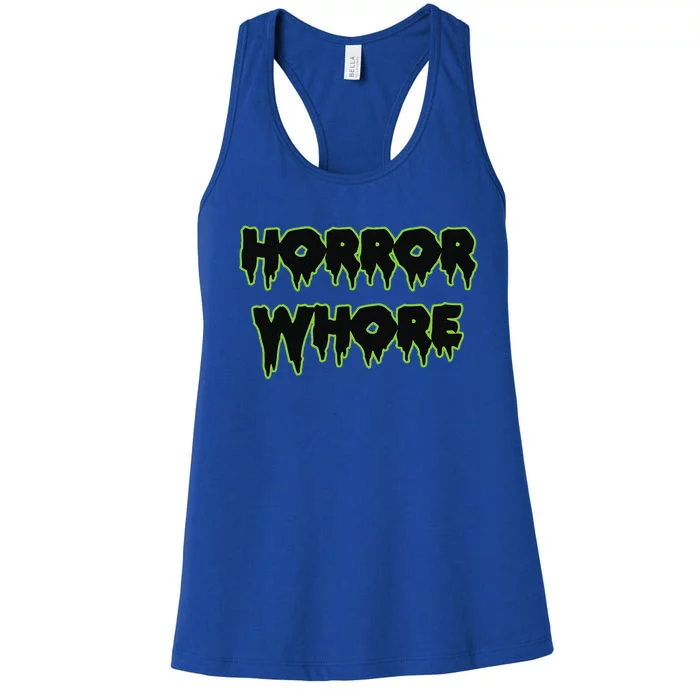 Horror Whore Funny And Sarcastic Halloween BDSM DDLG Women's Racerback Tank