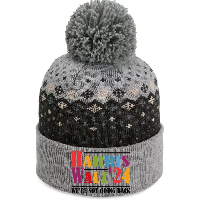 Harris Waltz For WeRe Not Going Back Kamala Harris Waltz The Baniff Cuffed Pom Beanie