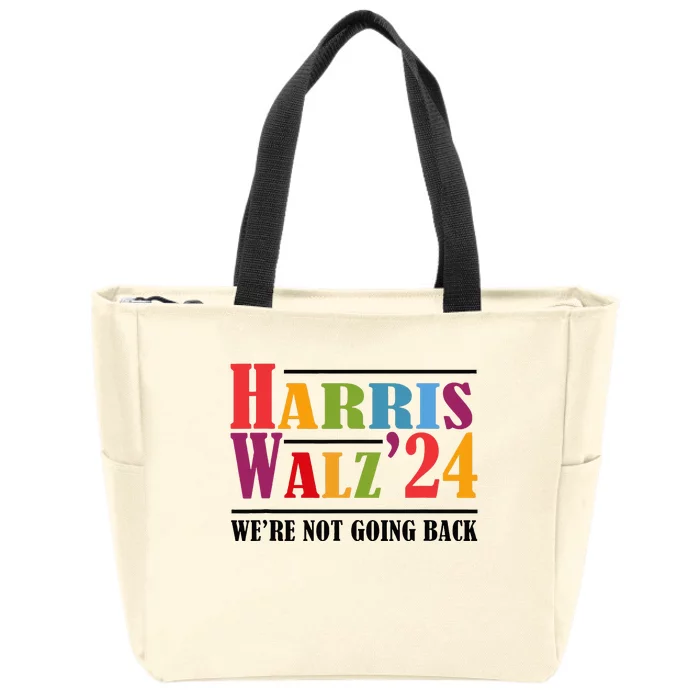 Harris Waltz For WeRe Not Going Back Kamala Harris Waltz Zip Tote Bag