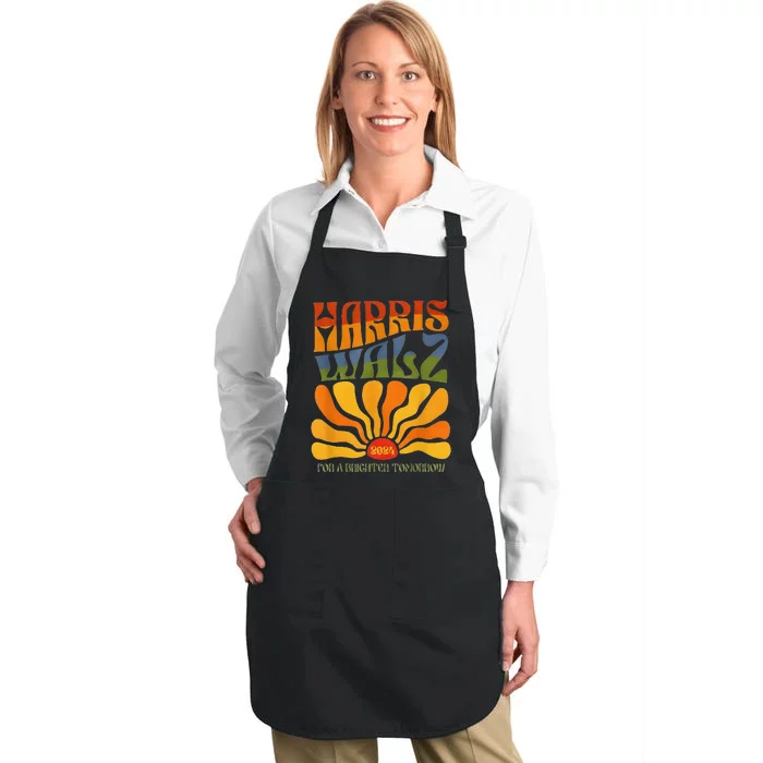 Harris Waltz For A Brighter Tomorrow Boho Aesthetic Full-Length Apron With Pocket