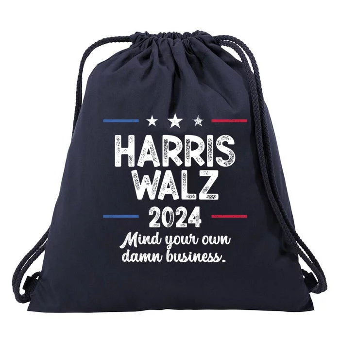 Harris Walz Fan: Respect Privacy And Support Leaders Gift Drawstring Bag