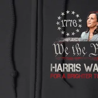 Harris Waltz For A Brighter Tomorrow Kamala Harris Waltz Full Zip Hoodie