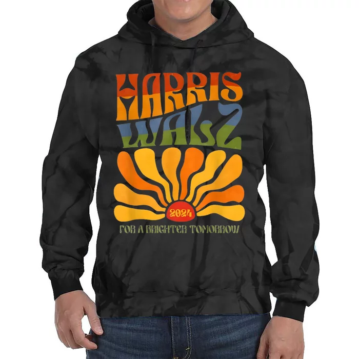 Harris Waltz For A Brighter Tomorrow Boho Aesthetic Tie Dye Hoodie