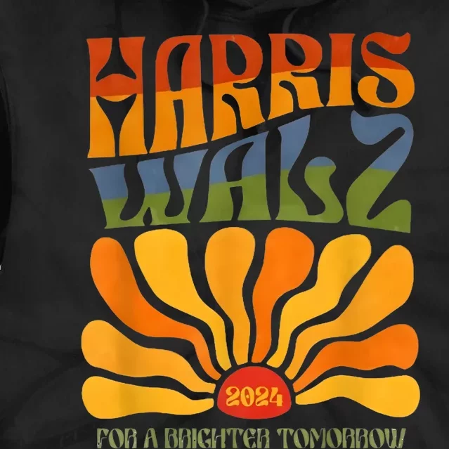 Harris Waltz For A Brighter Tomorrow Boho Aesthetic Tie Dye Hoodie