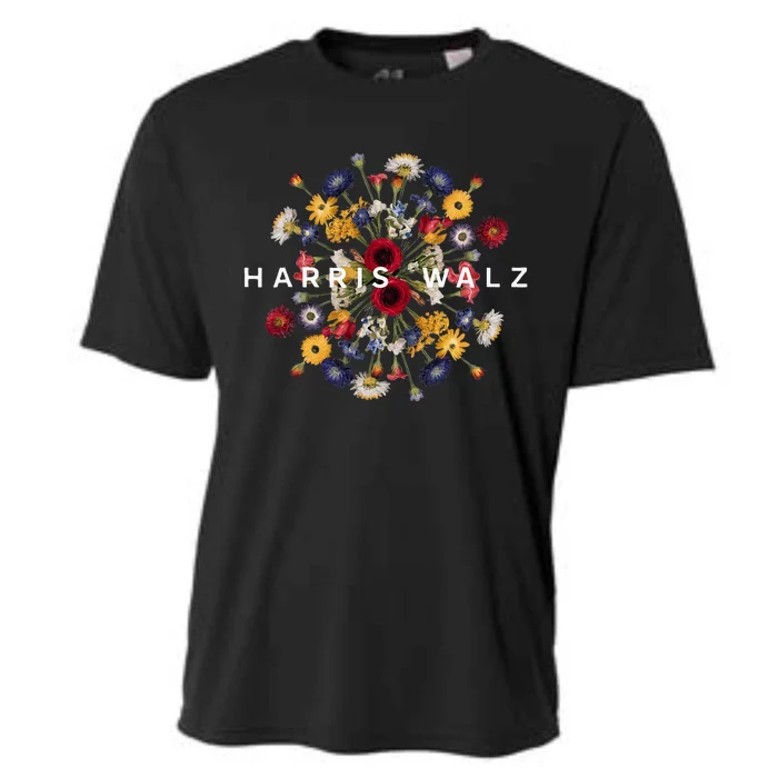 Harris Walz Flower Mandala Central Bloom Cooling Performance Crew T-Shirt