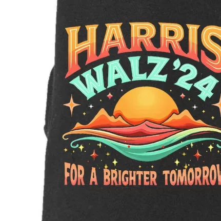 Harris Walz24 For A Brighter Tomorrow Kamala Harris 2024 Doggie 3-End Fleece Hoodie