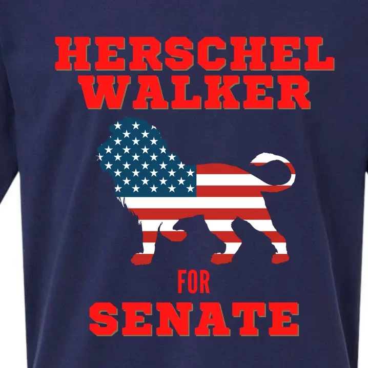 Herschel Walker For Senate Sueded Cloud Jersey T-Shirt