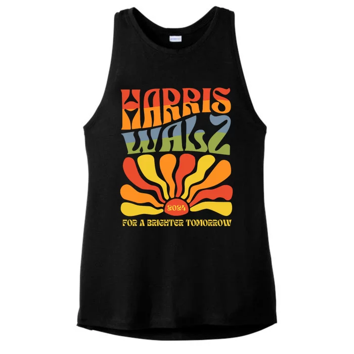 Harris Walz For A Brighter Tomorrow Kamala Harris Walz Ladies Tri-Blend Wicking Tank