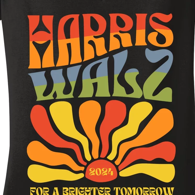 Harris Walz For A Brighter Tomorrow Kamala Harris Walz Women's V-Neck T-Shirt