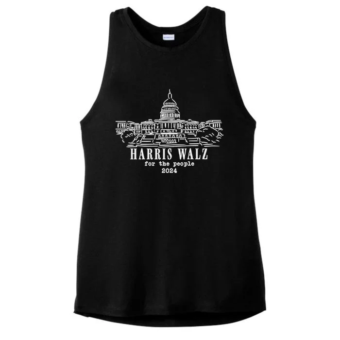 Harris Walz For The People 2024 Ladies Tri-Blend Wicking Tank