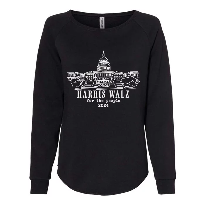 Harris Walz For The People 2024 Womens California Wash Sweatshirt