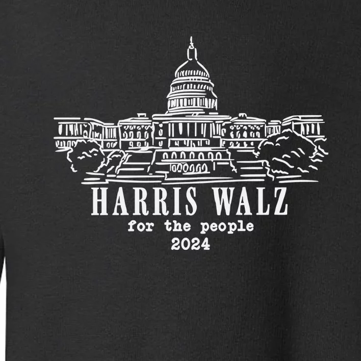 Harris Walz For The People 2024 Toddler Sweatshirt