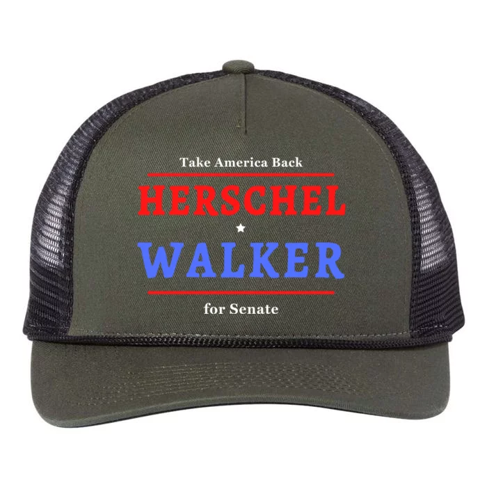 Herschel Walker For Senate 10 Retro Rope Trucker Hat Cap