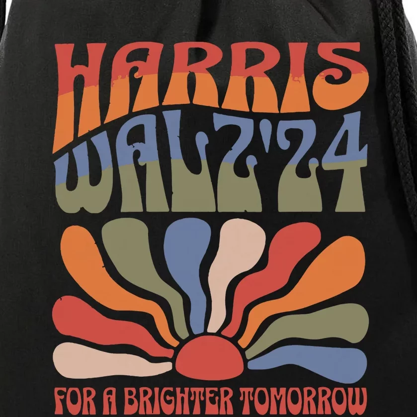 Harris Waltz For A Brighter Tomorrow Kamala Harris Waltz Drawstring Bag