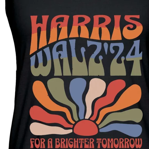 Harris Waltz For A Brighter Tomorrow Kamala Harris Waltz Ladies Essential Flowy Tank