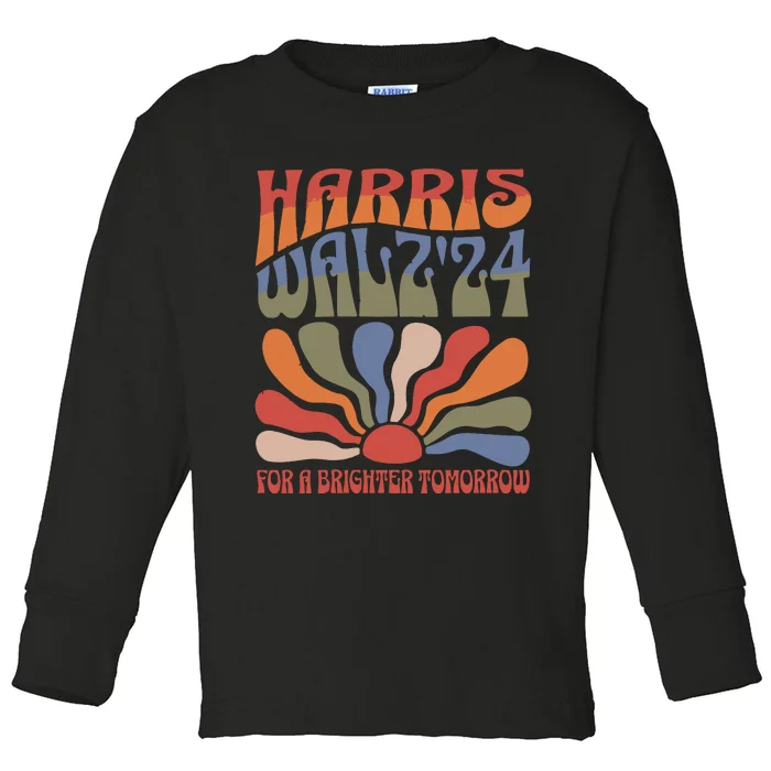 Harris Waltz For A Brighter Tomorrow Kamala Harris Waltz Toddler Long Sleeve Shirt