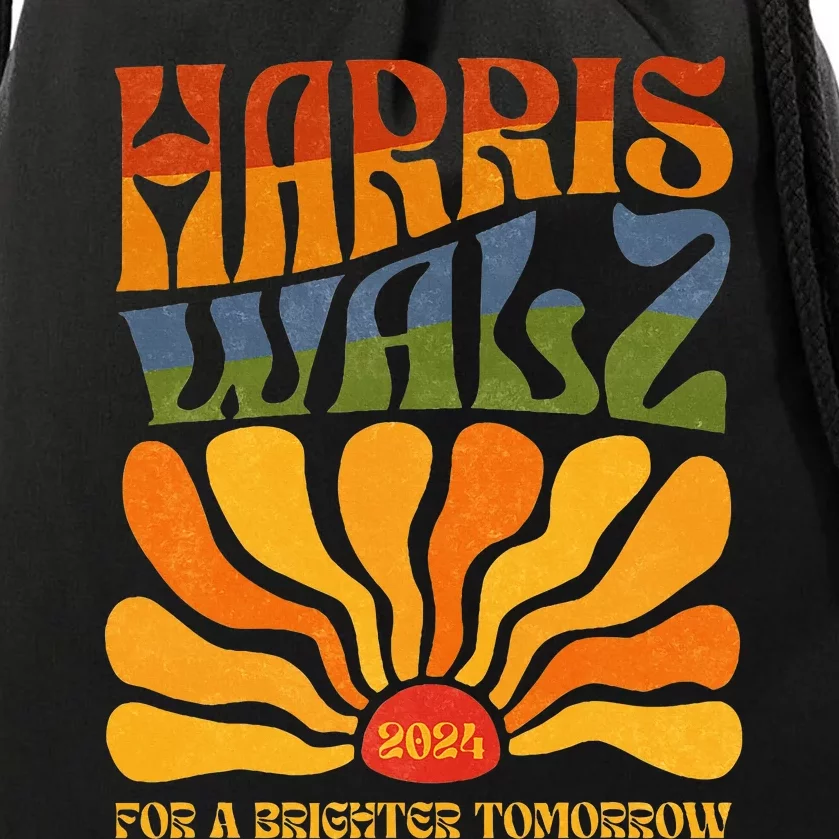 Harris Waltz For A Brighter Tomorrow Boho Aesthetic Drawstring Bag