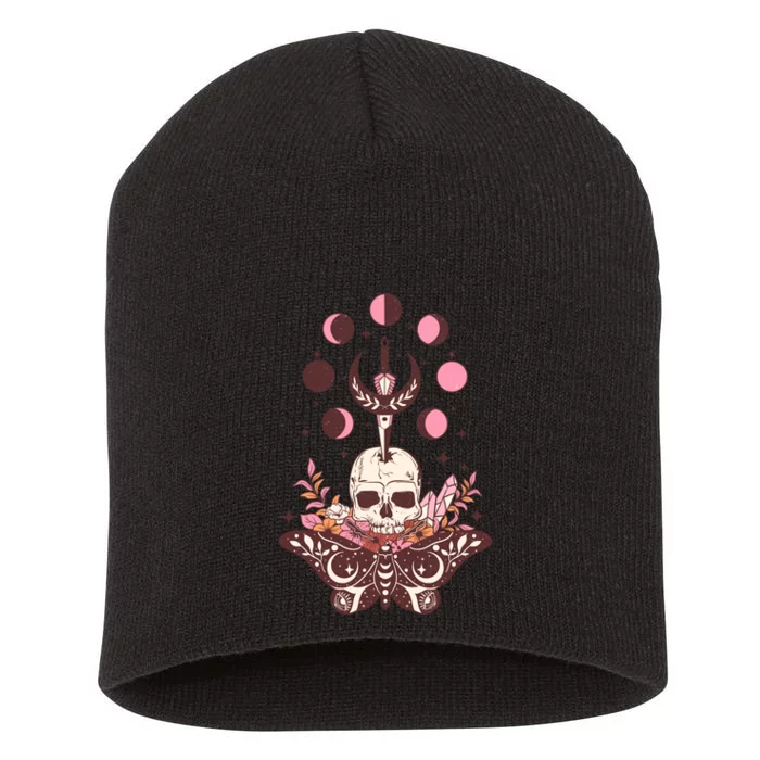 Halloween Witch Funny Skeleton Spooky Gift Short Acrylic Beanie