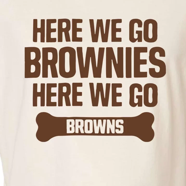 Here We Go Brownies Here We Go Browns Garment-Dyed Women's Muscle Tee