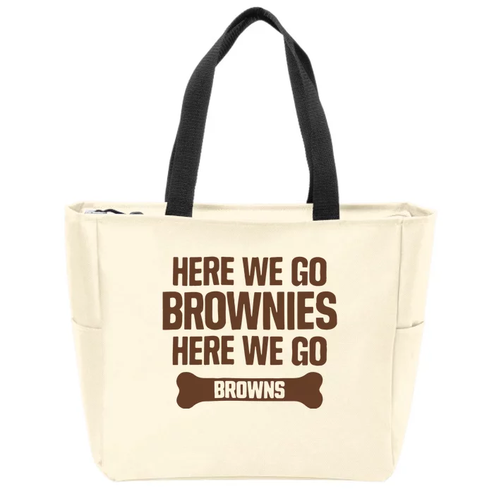 Here We Go Brownies Here We Go Browns Zip Tote Bag