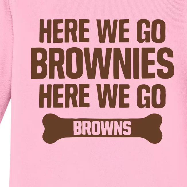 Here We Go Brownies Here We Go Browns Baby Long Sleeve Bodysuit