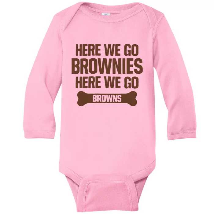 Here We Go Brownies Here We Go Browns Baby Long Sleeve Bodysuit