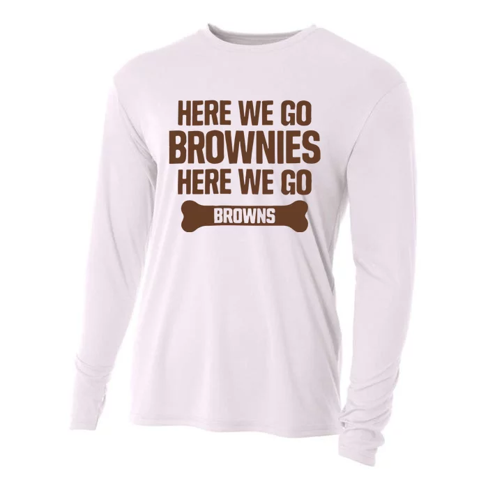 Here We Go Brownies Here We Go Browns Cooling Performance Long Sleeve Crew