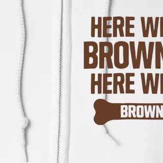 Here We Go Brownies Here We Go Browns Full Zip Hoodie