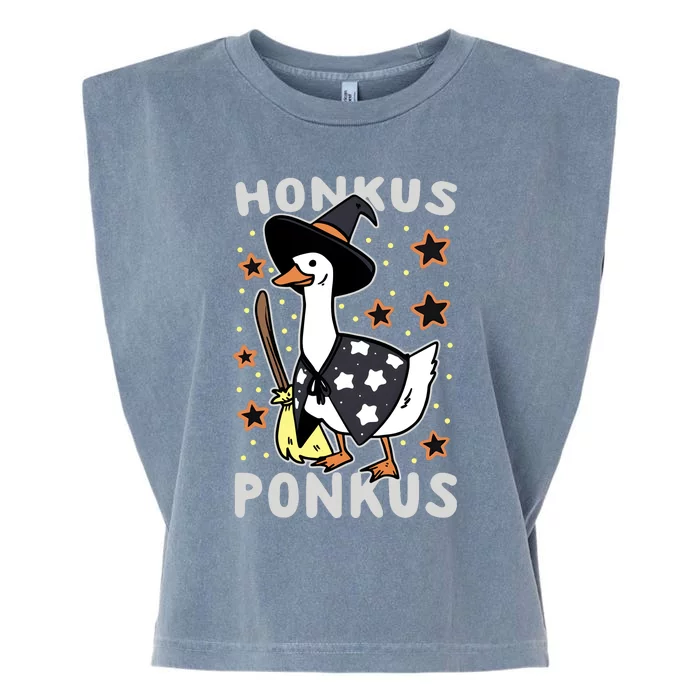 Halloween Witch Goose Honkus Ponkus Garment-Dyed Women's Muscle Tee