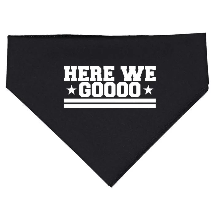 Here We Go Dallas Football Fan USA-Made Doggie Bandana