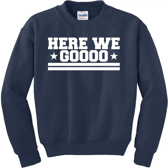 Here We Go Dallas Football Fan Kids Sweatshirt