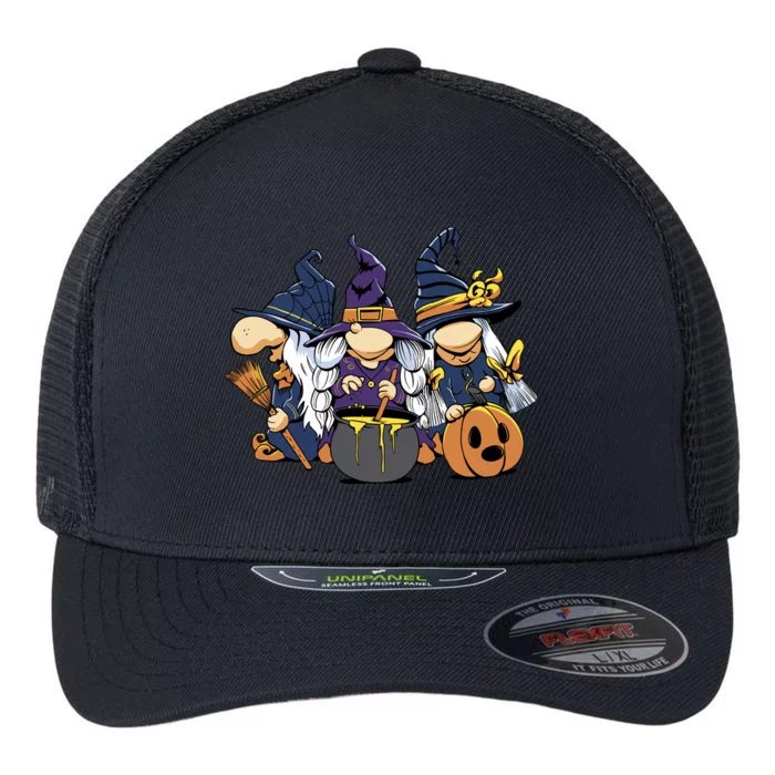 Halloween Witch Gnomes Flexfit Unipanel Trucker Cap