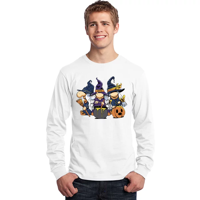 Halloween Witch Gnomes Long Sleeve Shirt