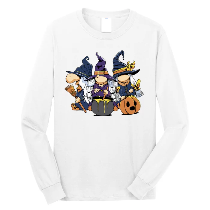 Halloween Witch Gnomes Long Sleeve Shirt