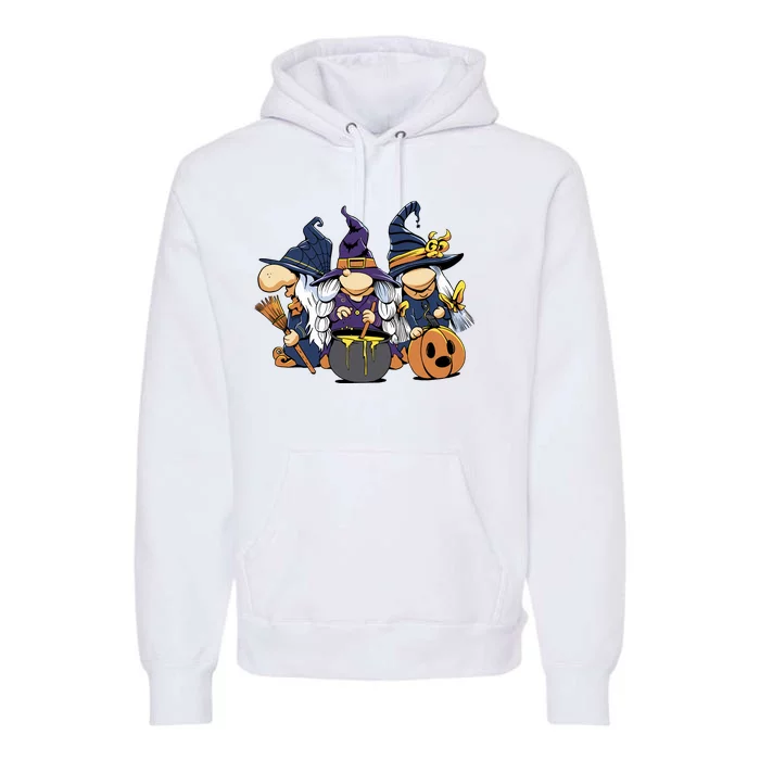 Halloween Witch Gnomes Premium Hoodie