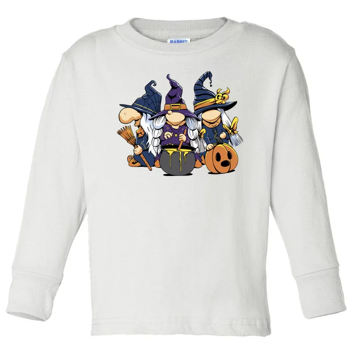 Halloween Witch Gnomes Toddler Long Sleeve Shirt