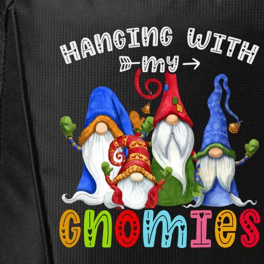 Hanging With Gnomies Gnome Merry Christmas Cute Gnomes Pajamas City Backpack