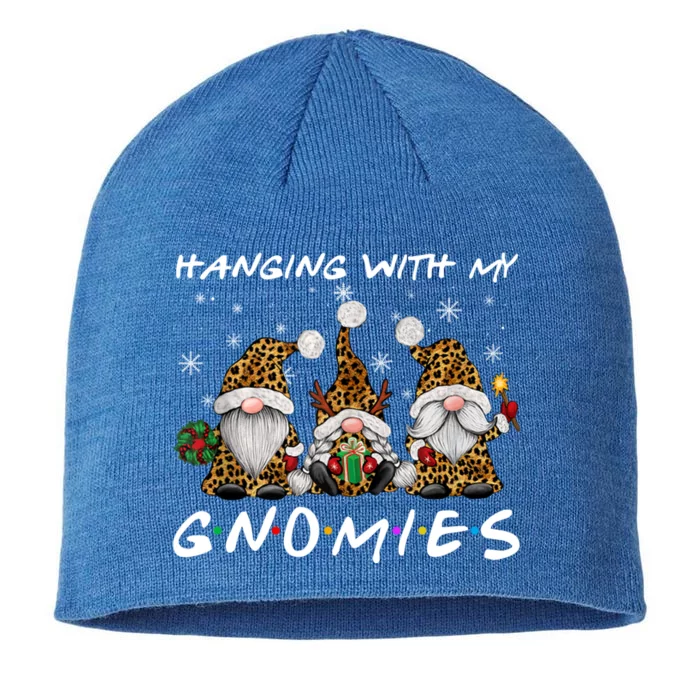 Hanging With Gnomies Christmas Pajamas Gnomes Xmas Leopard 8 1/2in Sustainable Knit Beanie